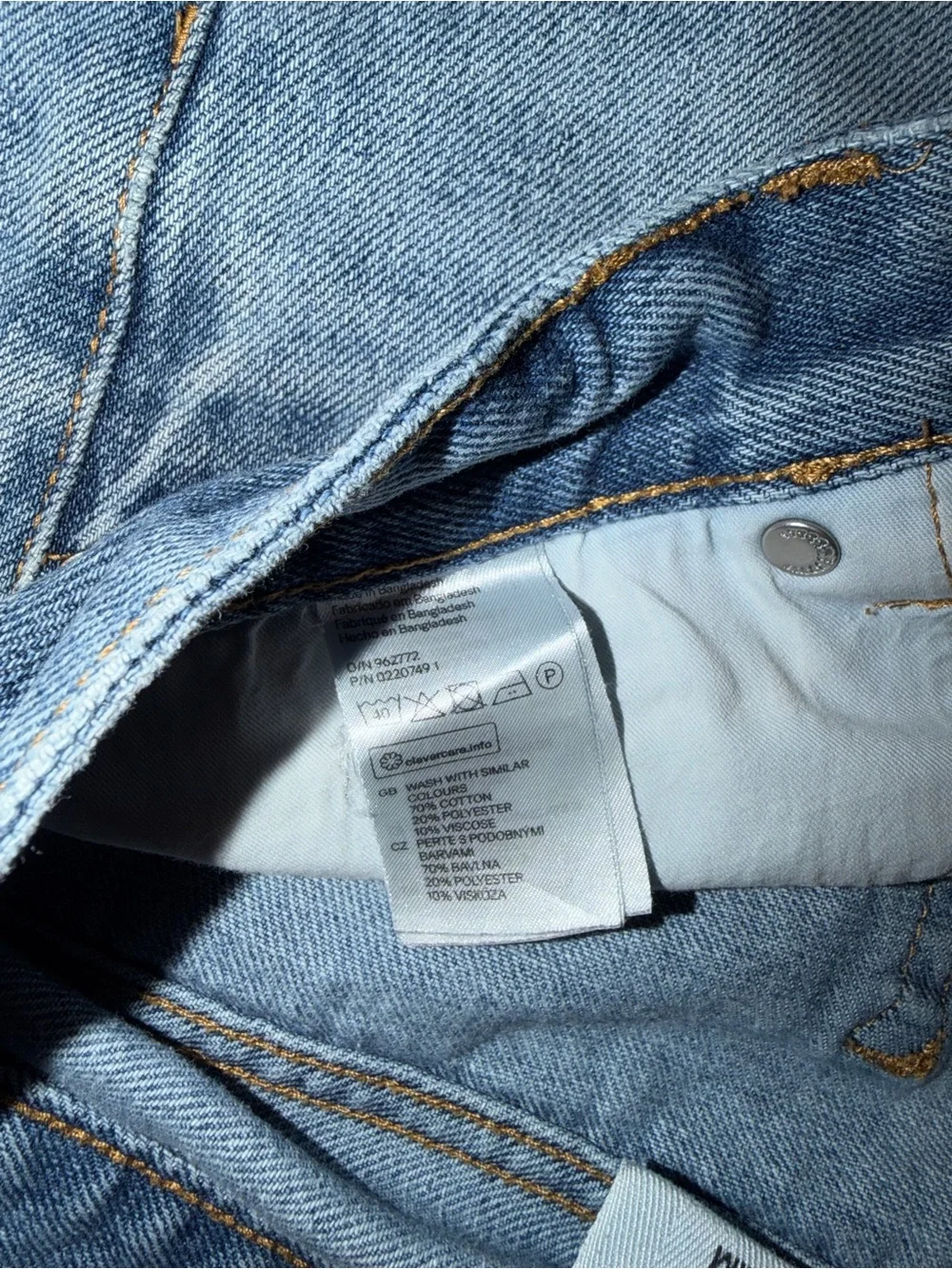 Light Wash Denim Cutoff Shorts